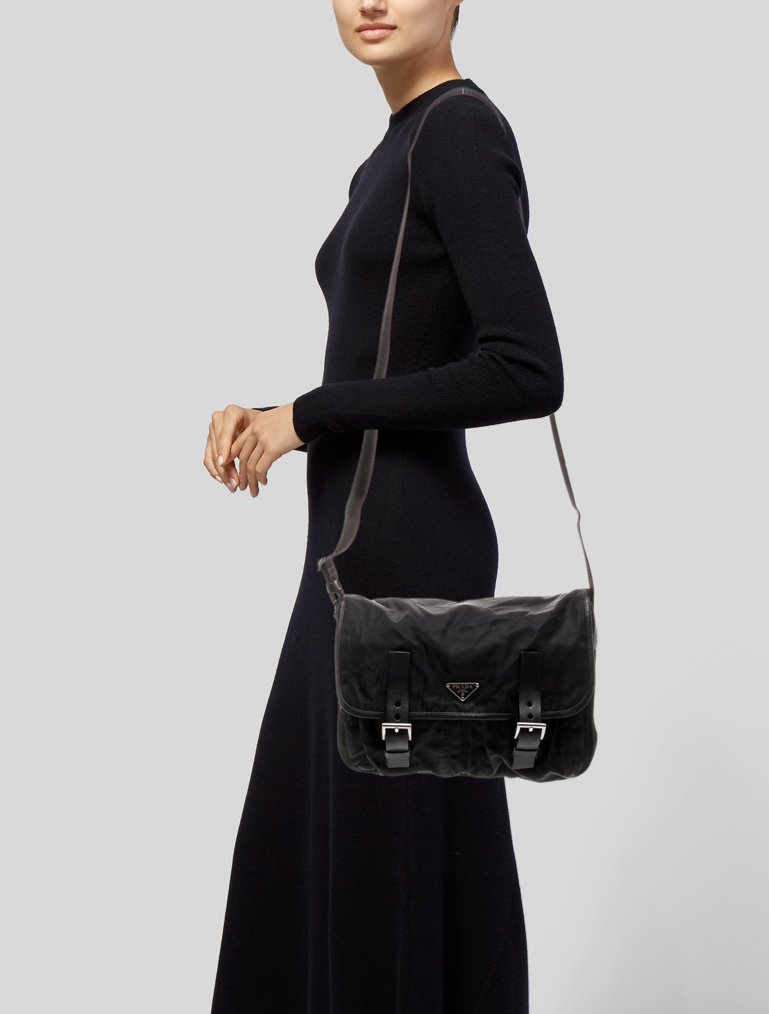 Prada Vela Nylon Messenger Bag