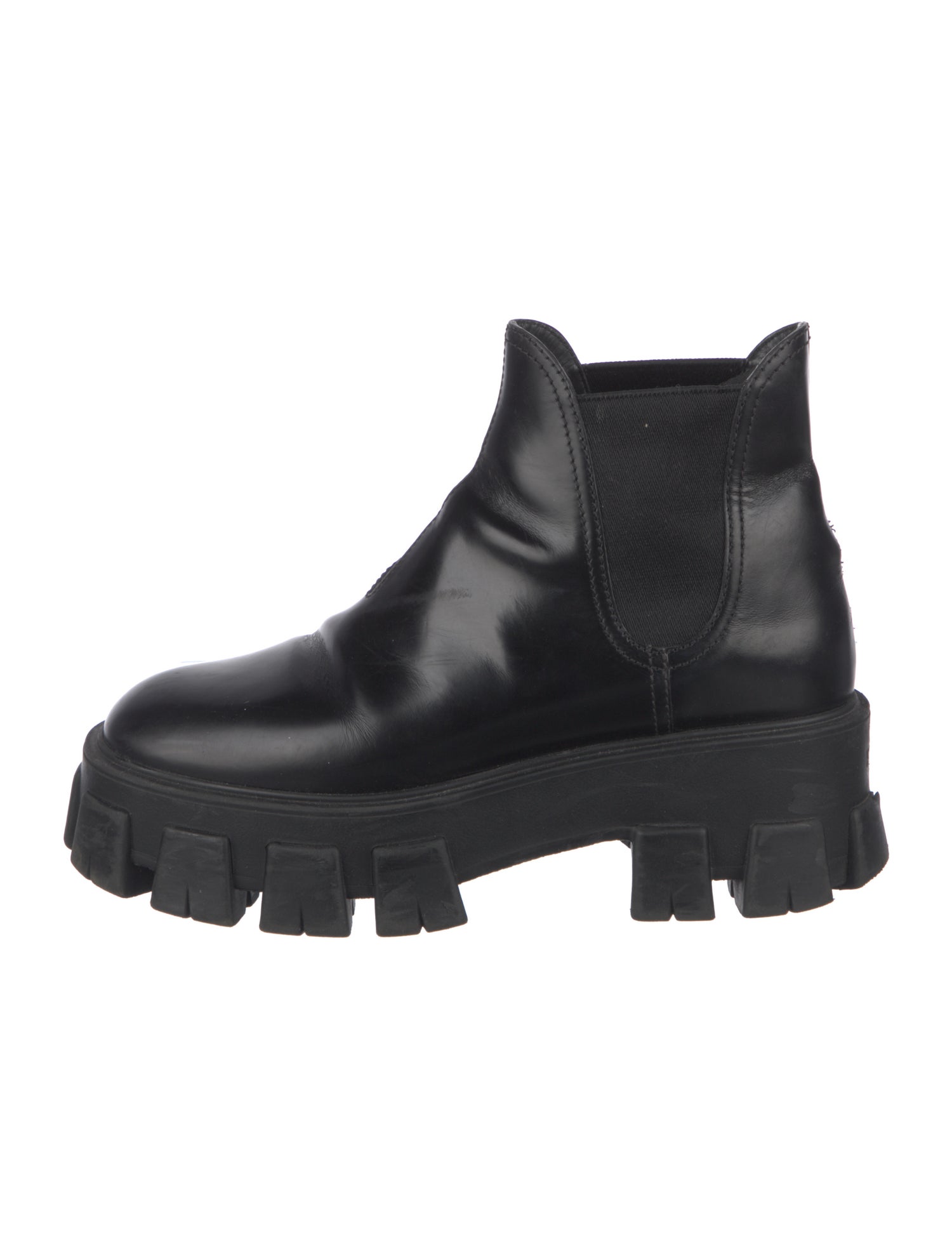 Prada Leather Chelsea Boots