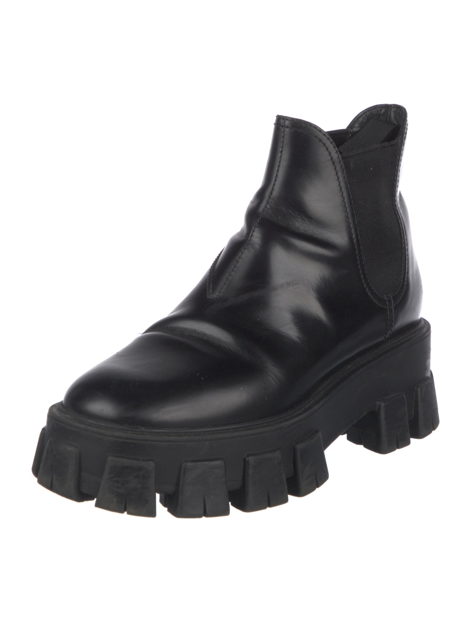 Prada Leather Chelsea Boots