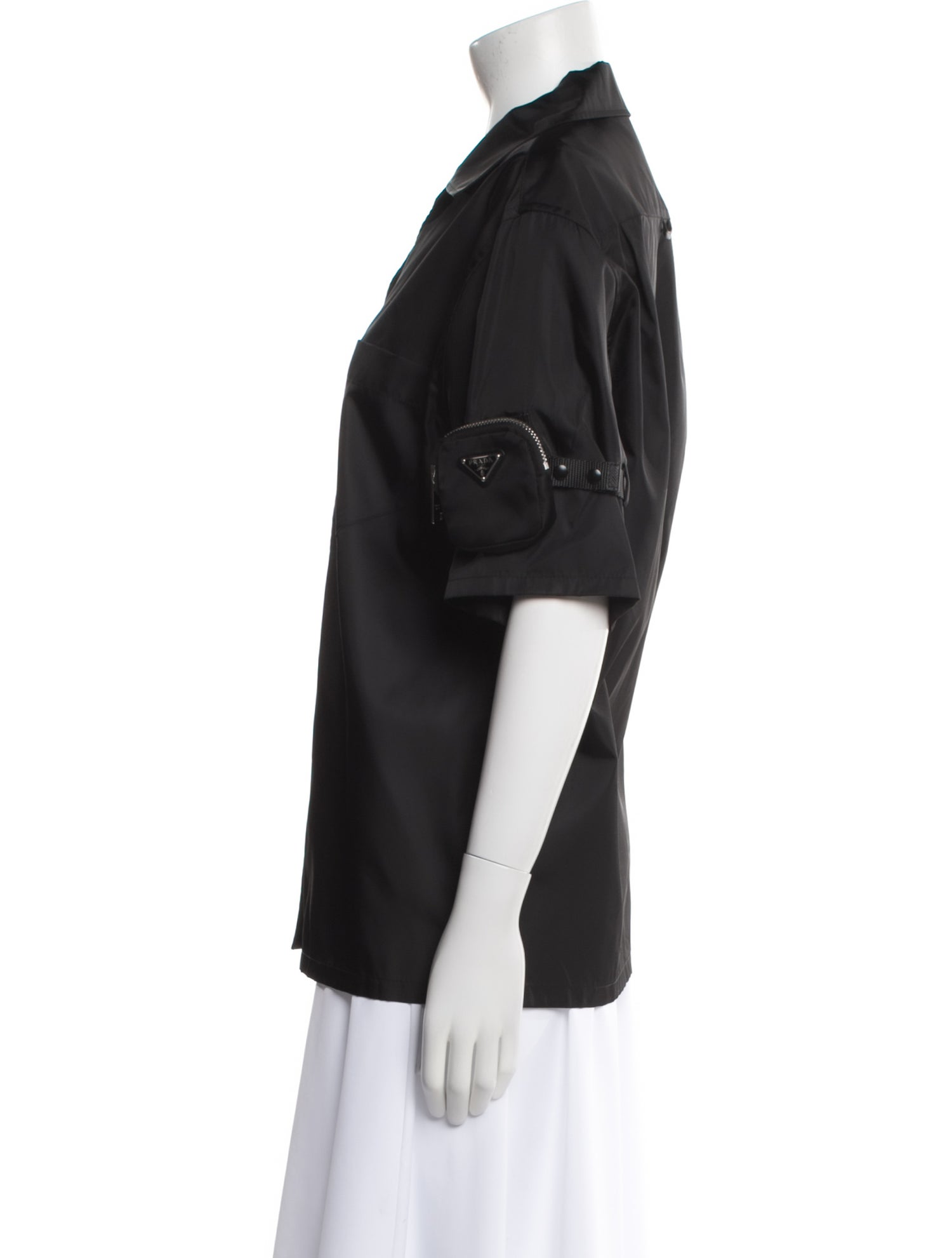 Prada 2021 Re-Nylon Button-Up Top