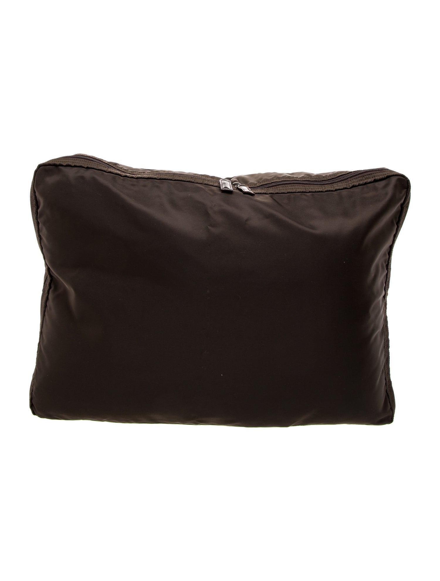 Prada Enameled Metal Triangle Portfolio