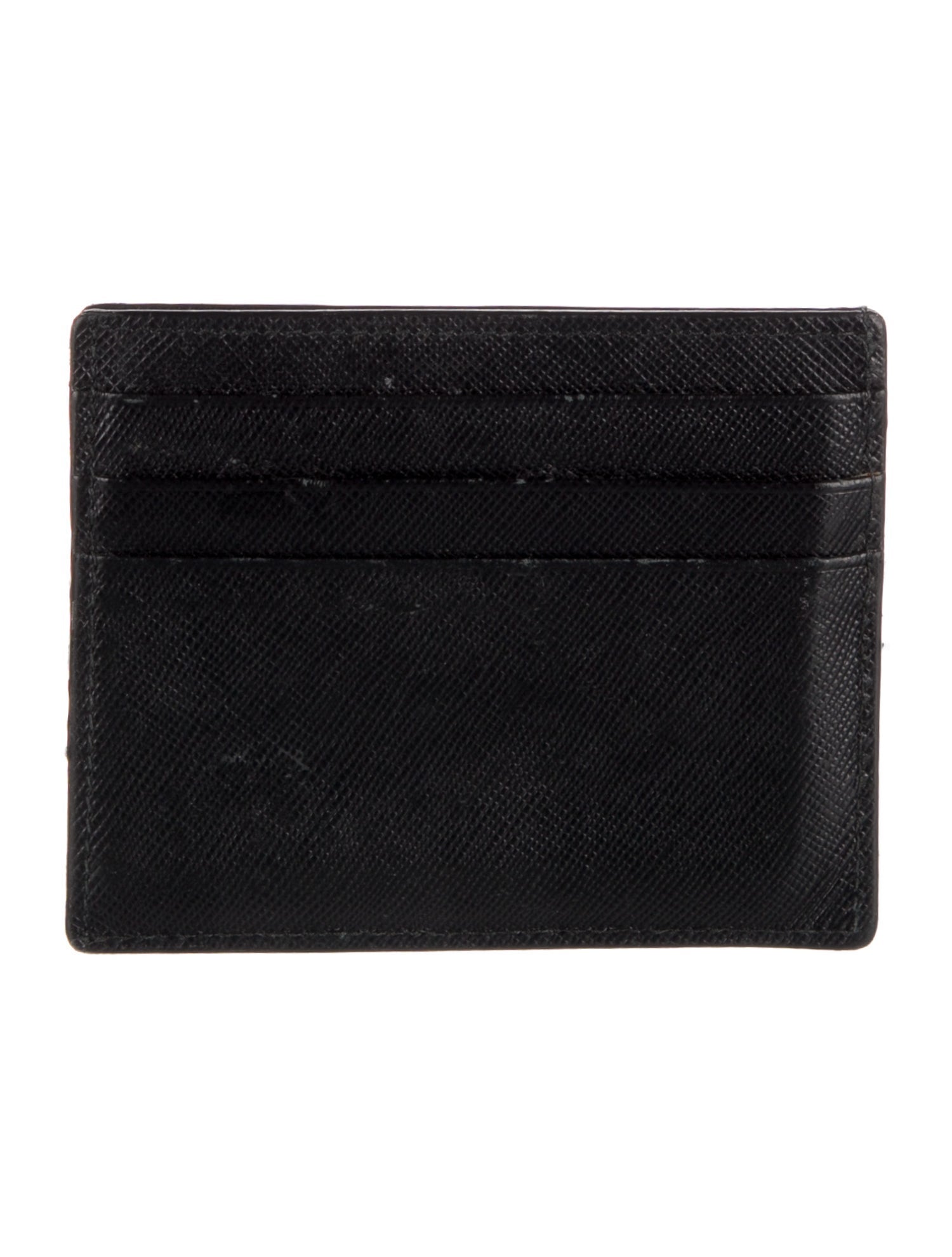 Prada Saffiano Metal Leather Card Holder