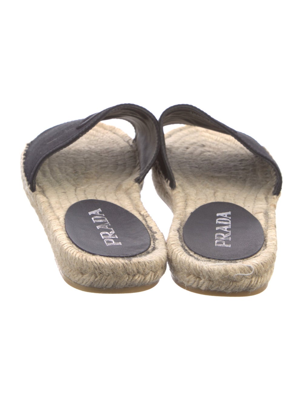 Prada Espadrilles Black Colorblock Pattern Straw … - image 4