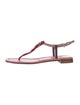 Prada Patent Leather T-Strap Sandals