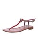 Prada Patent Leather T-Strap Sandals