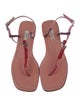 Prada Patent Leather T-Strap Sandals