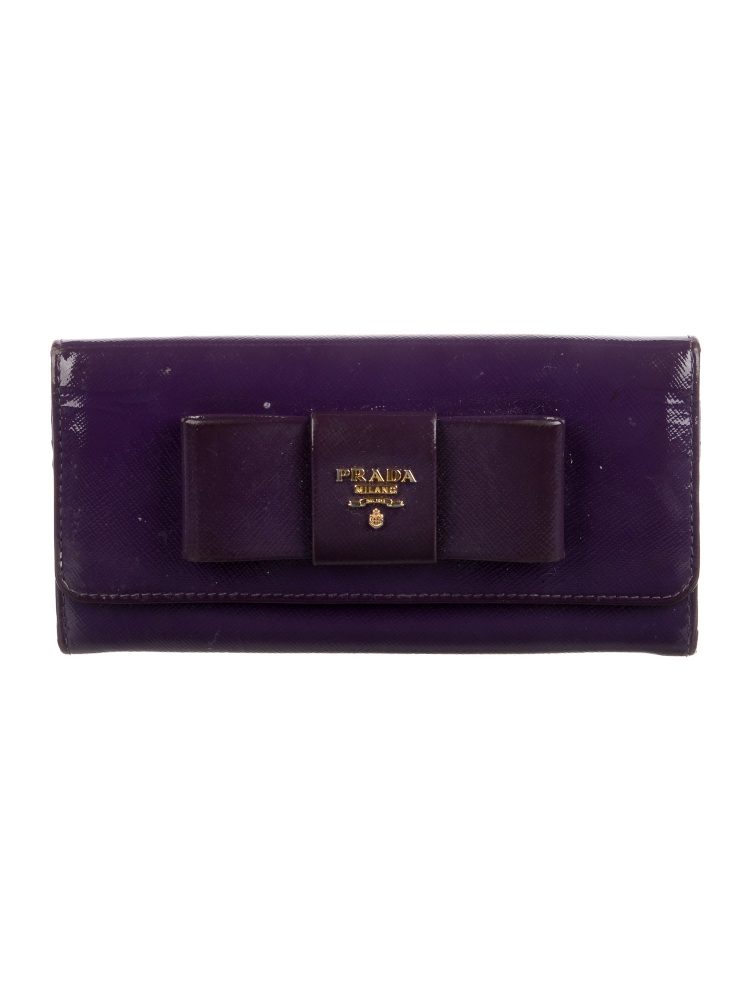 Prada Saffiano Vernice Leather Continental Wallet