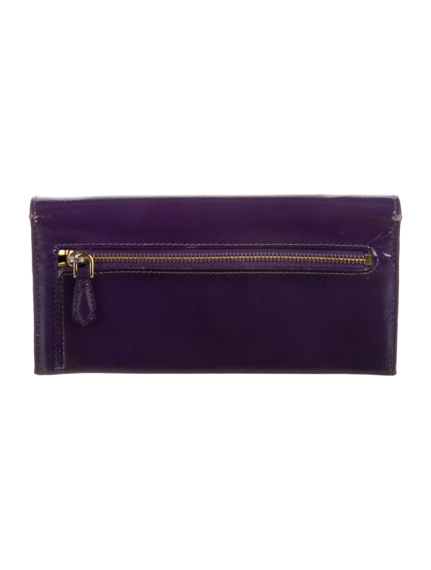 Prada Saffiano Vernice Leather Continental Wallet