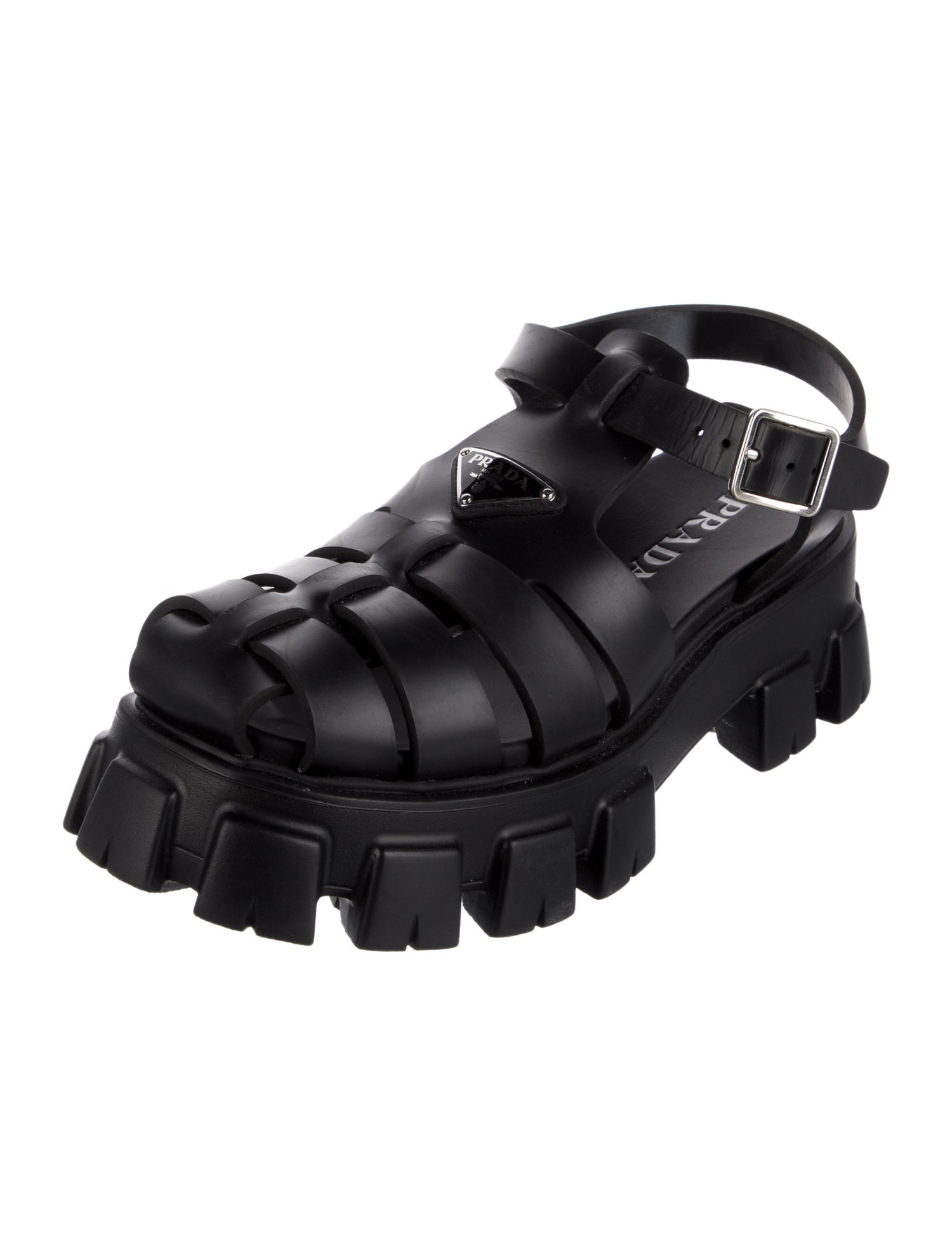 Prada Rubber Gladiator Sandals