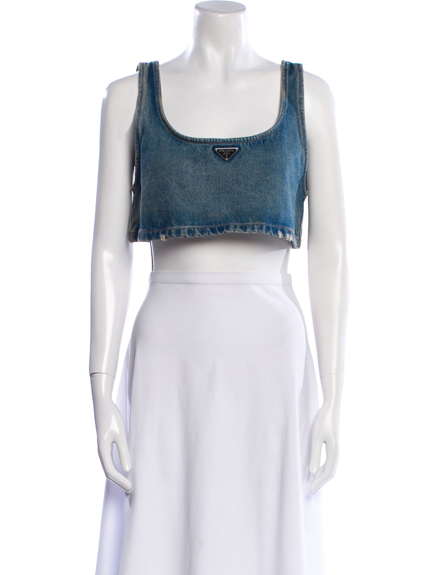 Prada 2023 Holiday Denim Crop Top