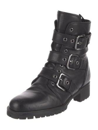Prada Leather Combat Boots