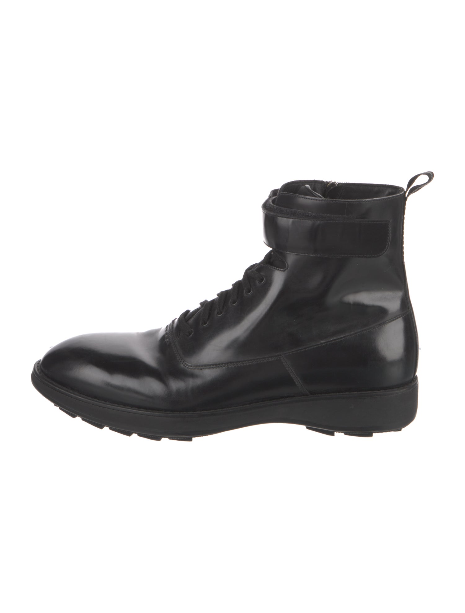 Prada Leather Lace-Up Boots