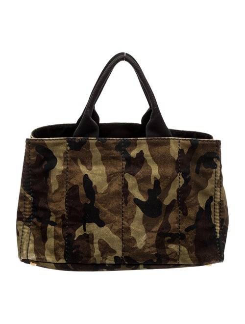 Prada Enameled Metal Triangle Top Handle Bag