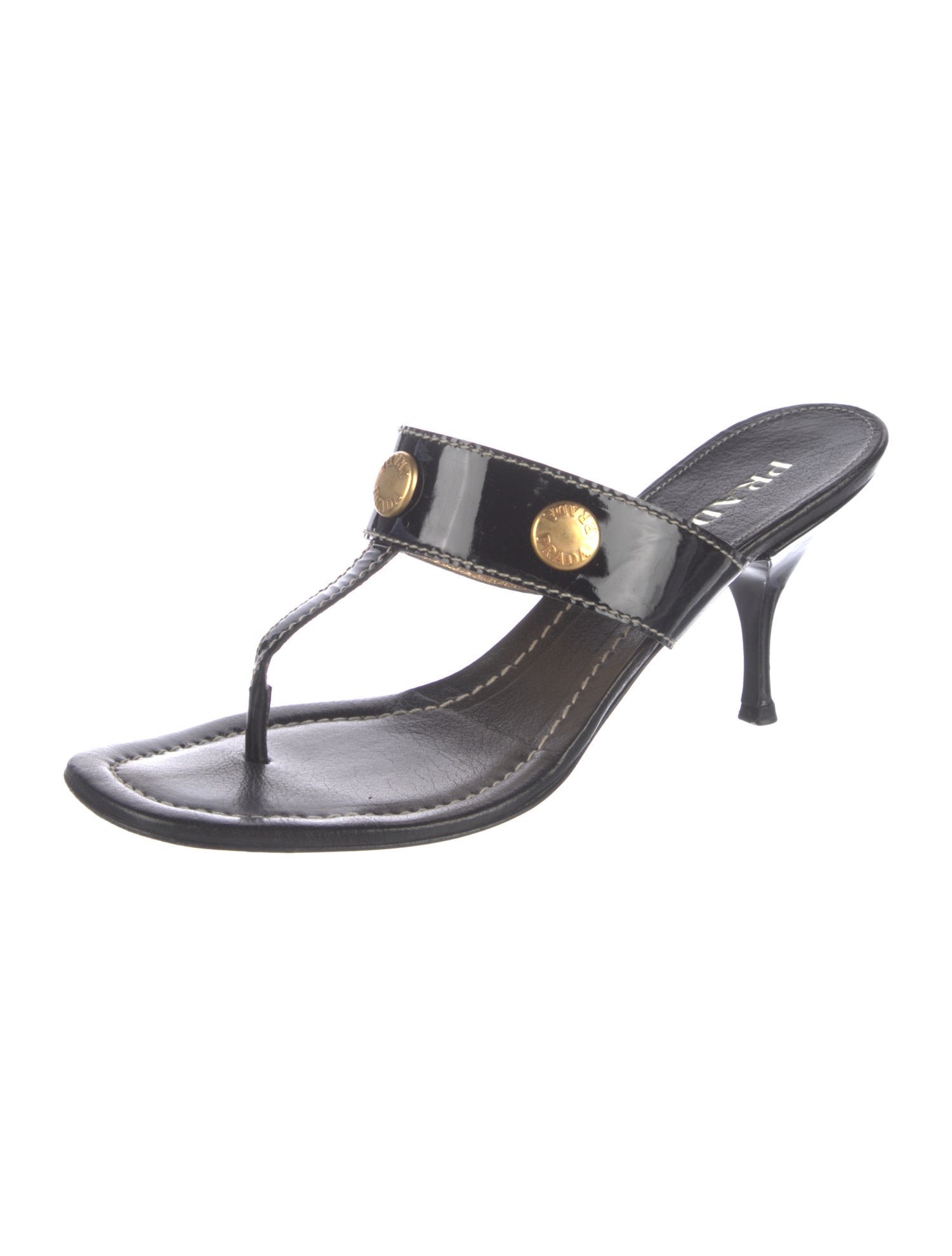 Prada Patent Leather Flip Flops