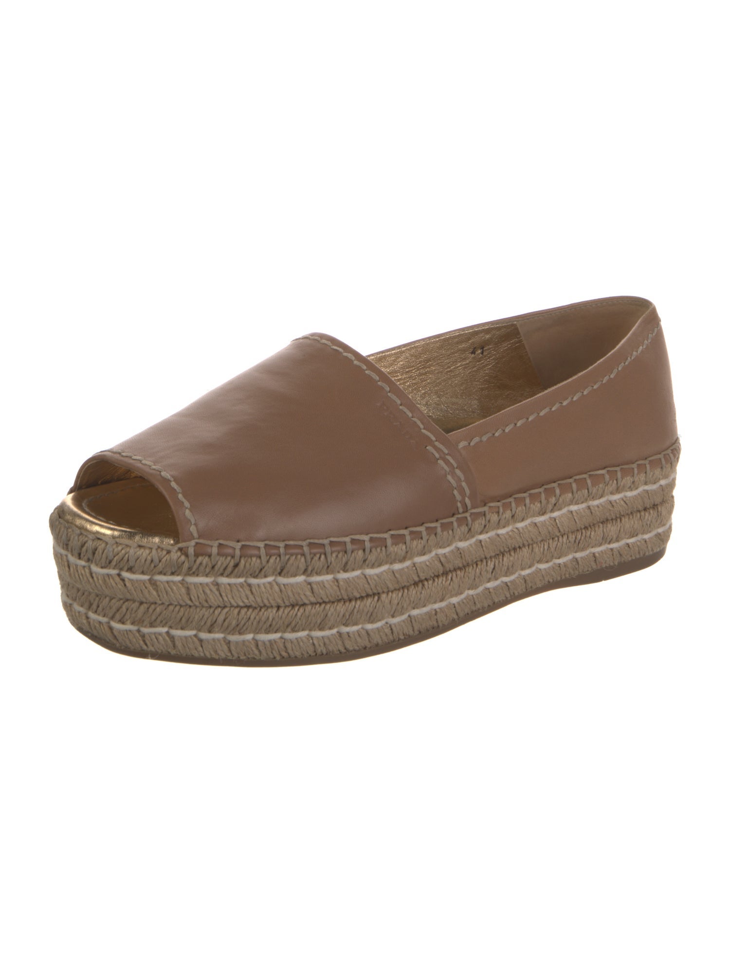 Prada Leather Espadrilles