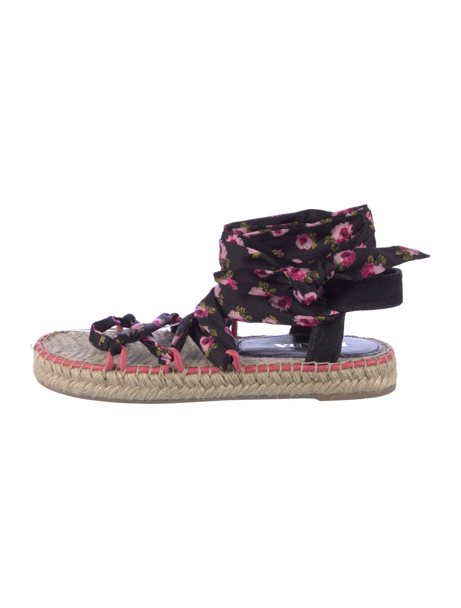 Prada Floral Print Espadrilles