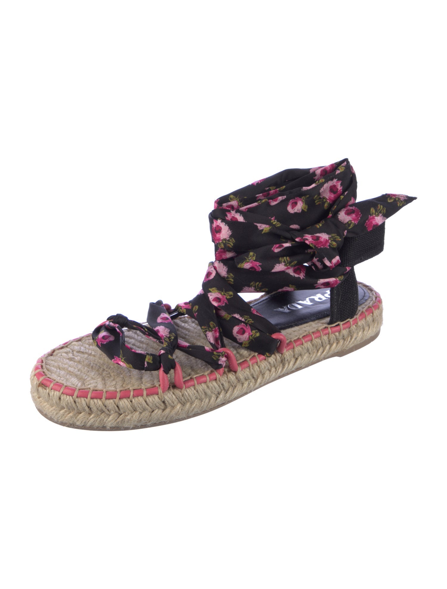 Prada Floral Print Espadrilles
