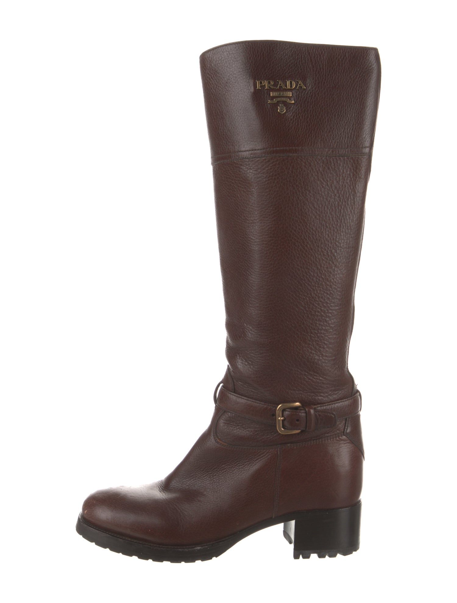 Prada Leather Riding Boots