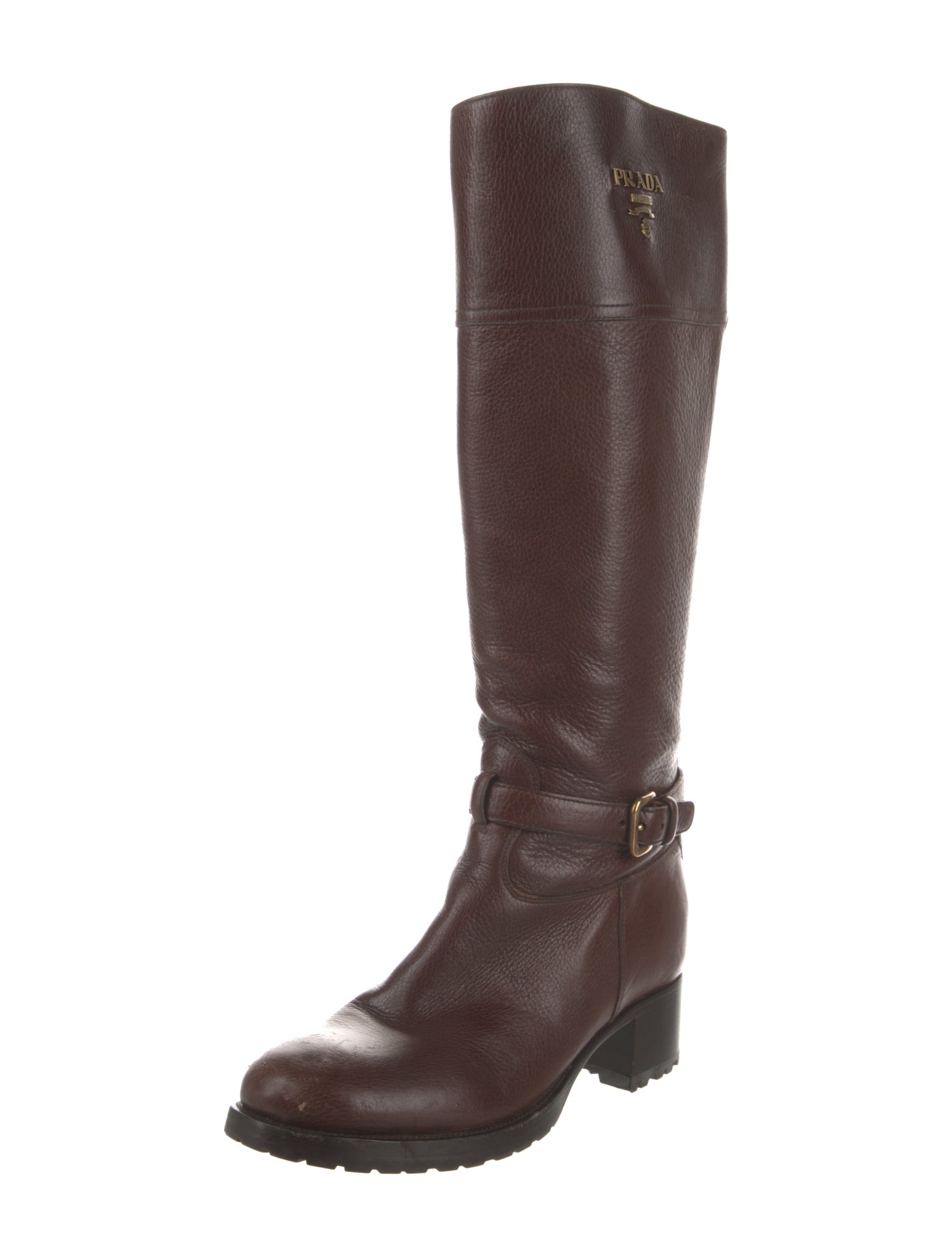 Prada Leather Riding Boots