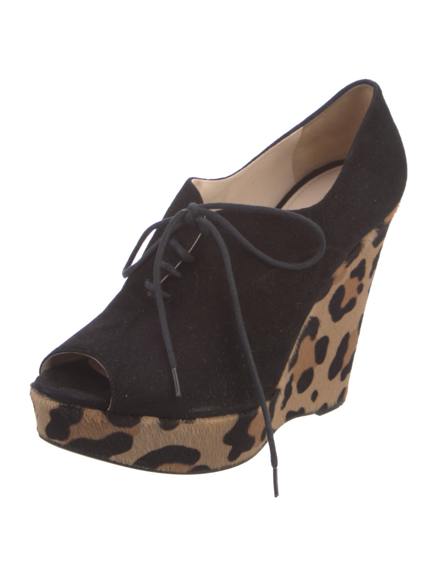 Prada Suede Animal Print Pumps