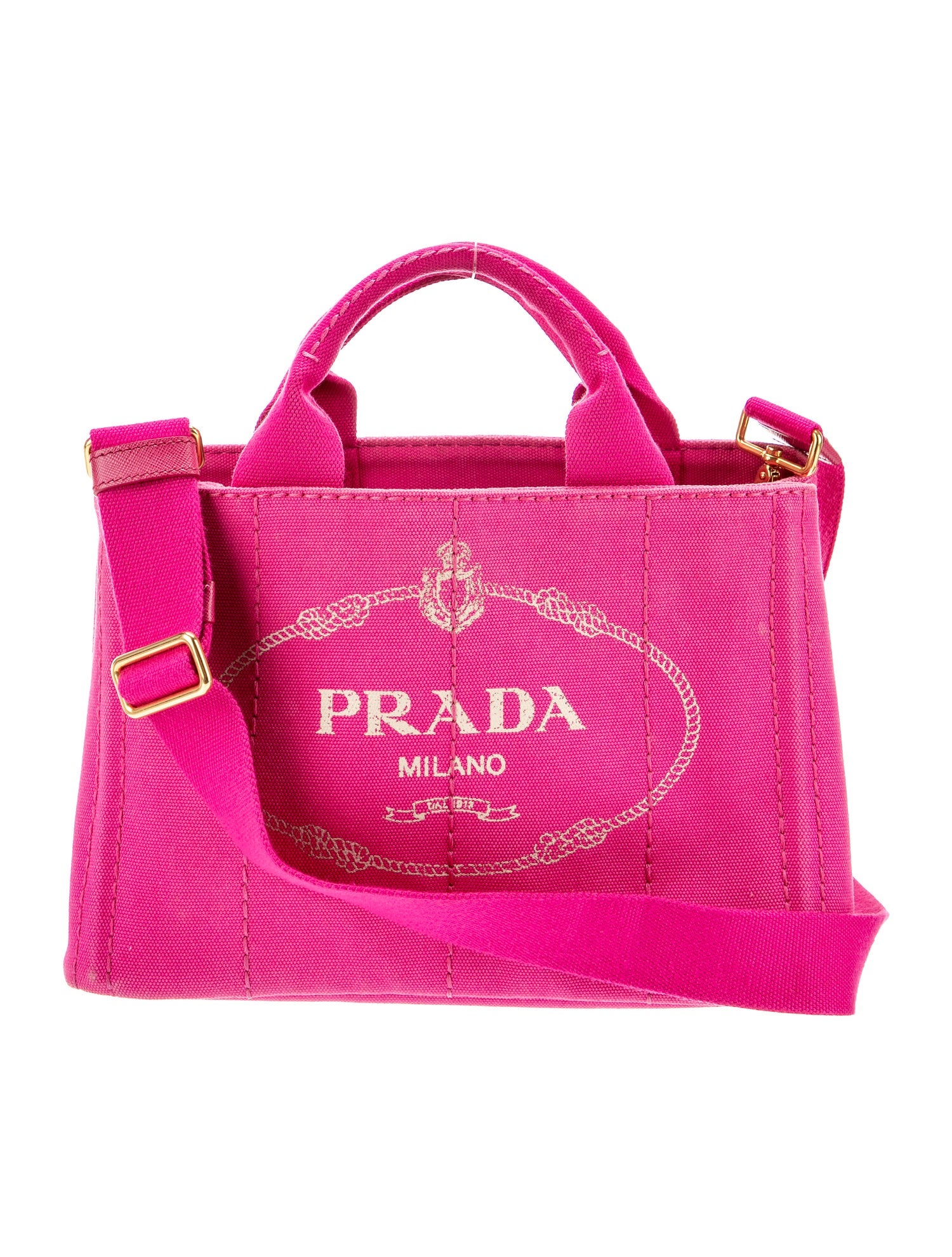Prada Enameled Metal Triangle Top Handle Bag