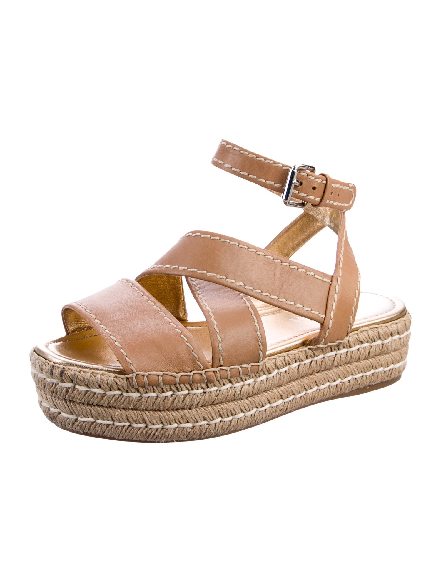 Prada Leather Espadrilles