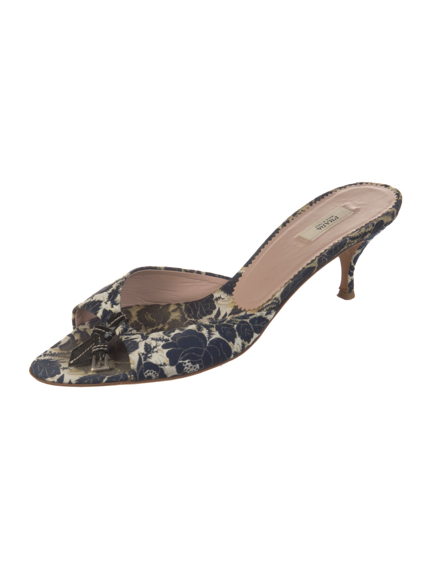 Prada Floral Print Slides