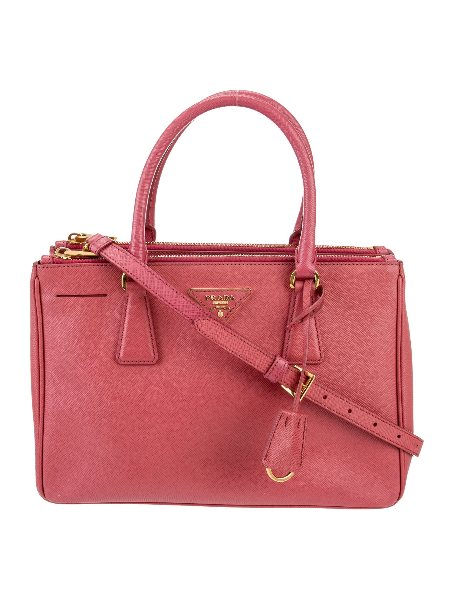 Prada Saffiano Leather Galleria Double Zip