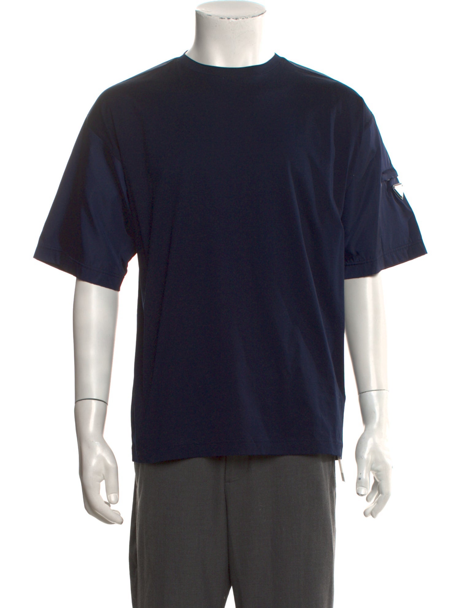 Prada 2021 Enameled Metal Triangle T-Shirt w/ Tags