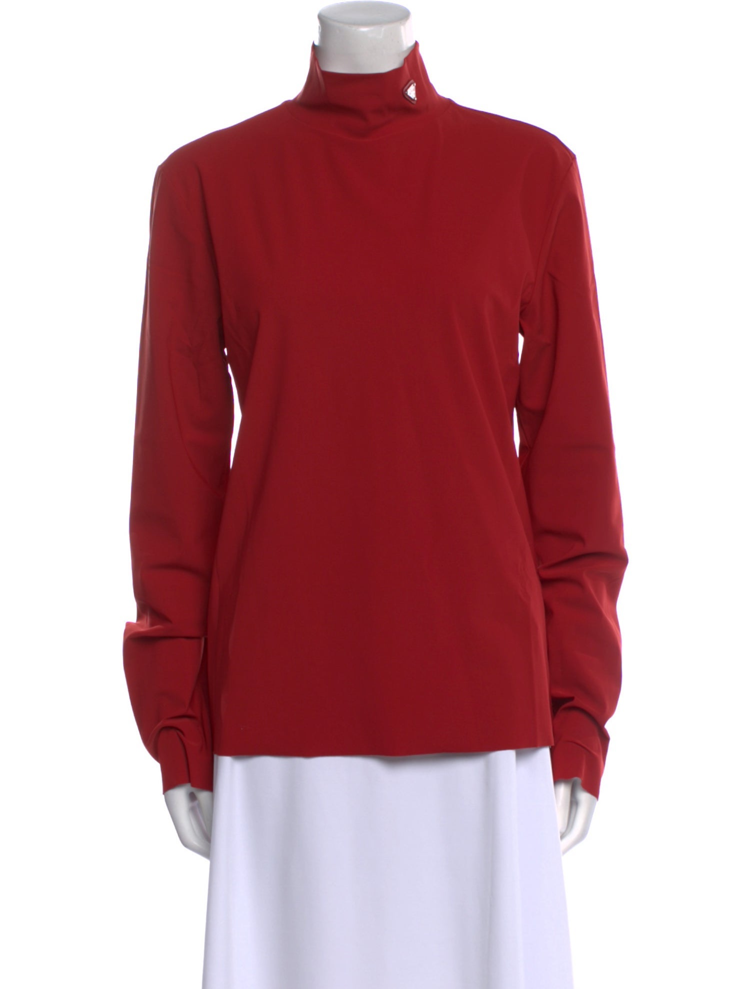 Prada 2021 Enameled Metal Triangle Pullover