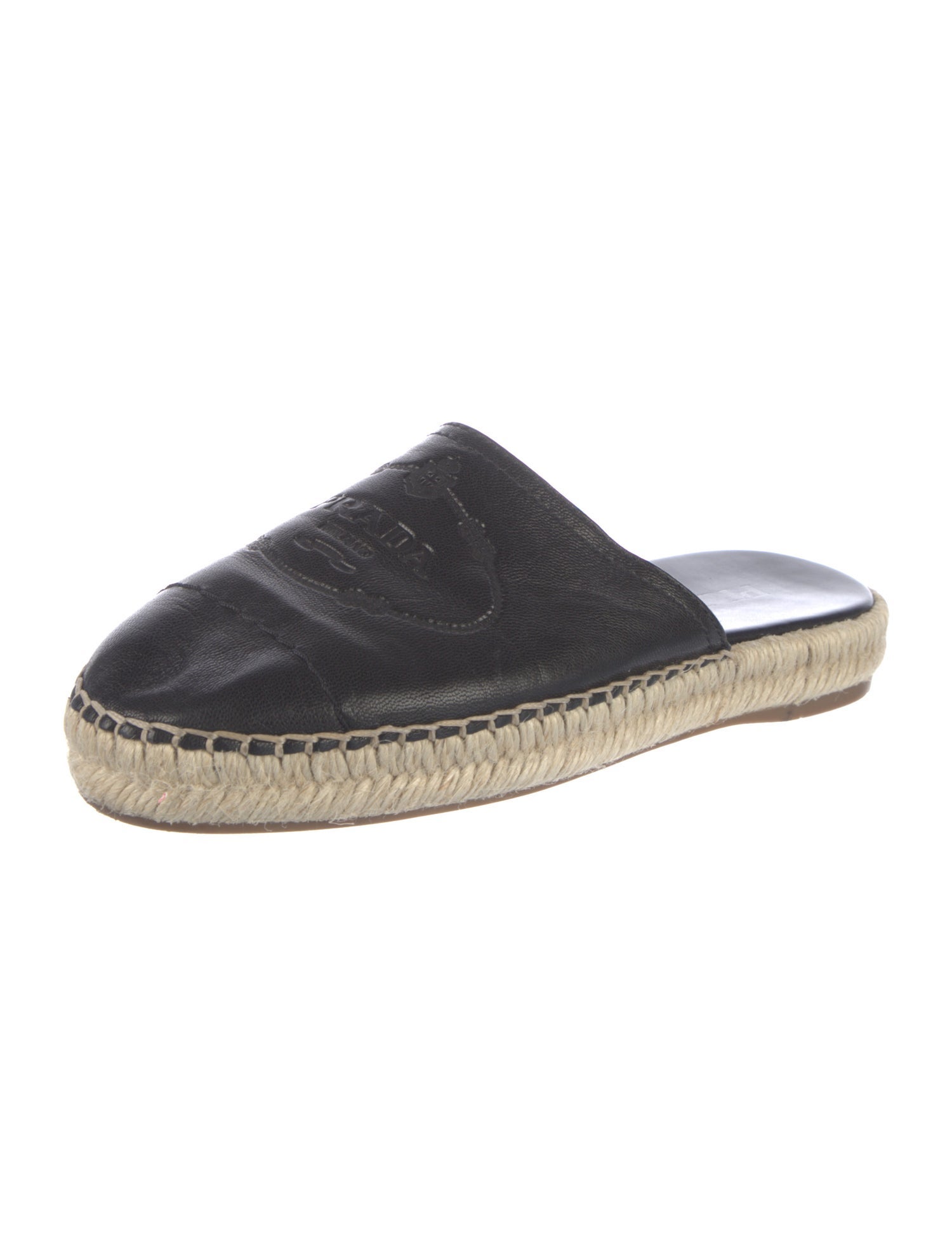 Prada Leather Colorblock Pattern Mules