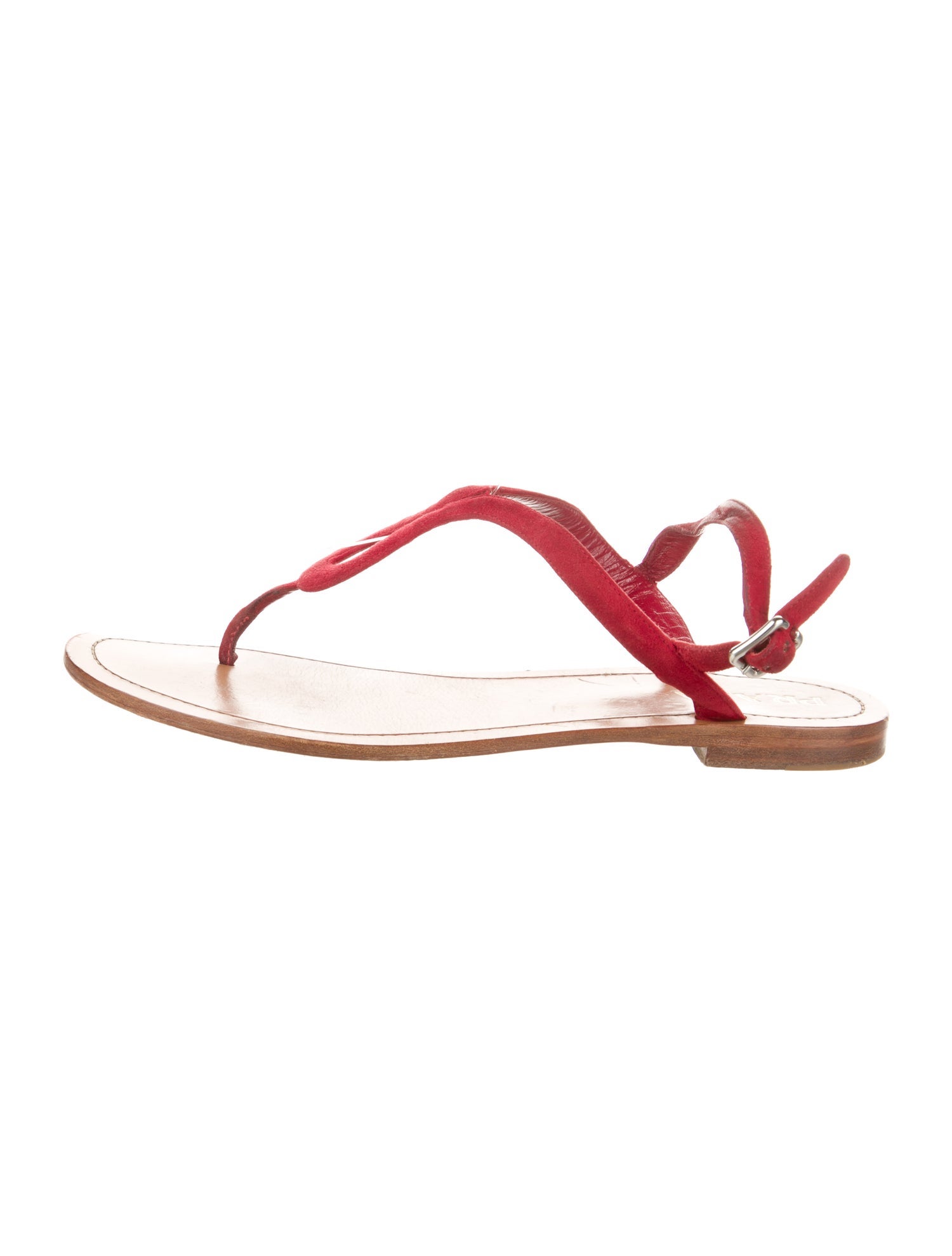 Prada Suede T-Strap Sandals