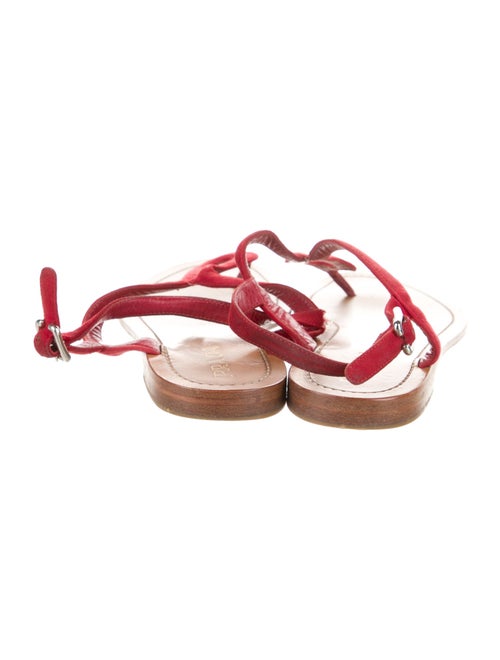 Prada Suede T-Strap Sandals