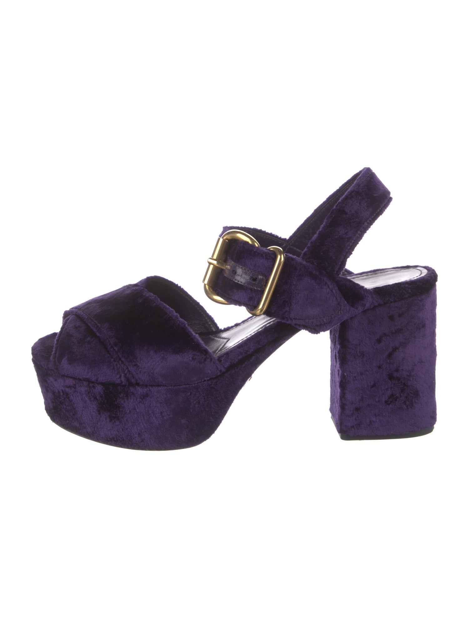 Prada Velvet Slingback Sandals