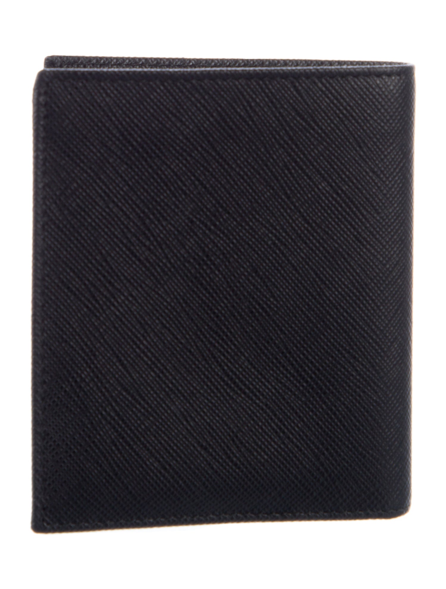 Prada Saffiano Triangle Leather Bifold Wallet