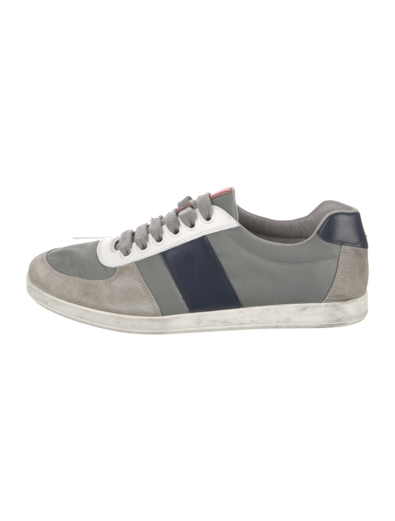 Prada Nylon Colorblock Pattern Sneakers