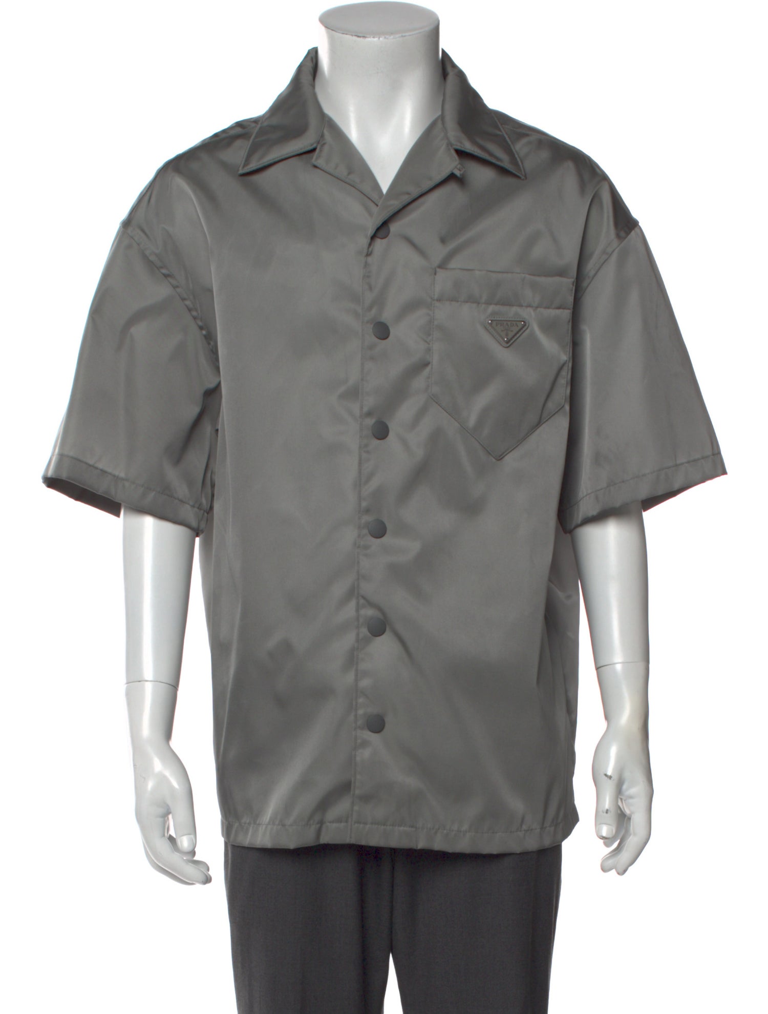 Prada 2022 Enameled Metal Triangle Shirt