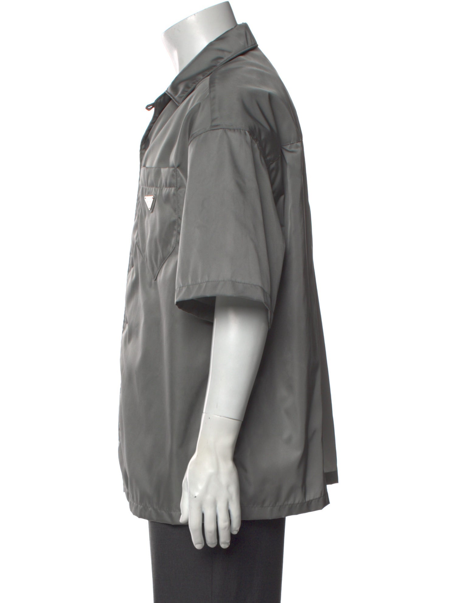 Prada 2022 Enameled Metal Triangle Shirt