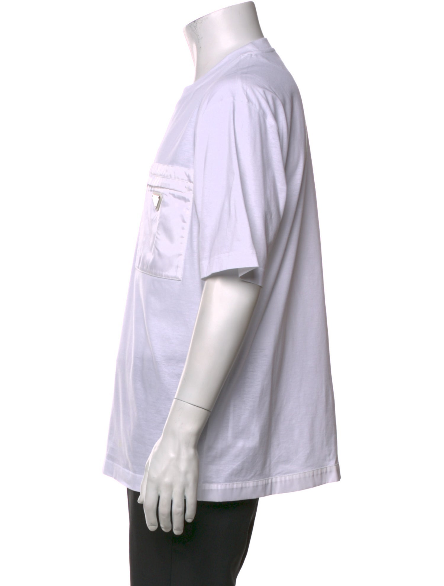 Prada 2022 Enameled Metal Triangle T-Shirt