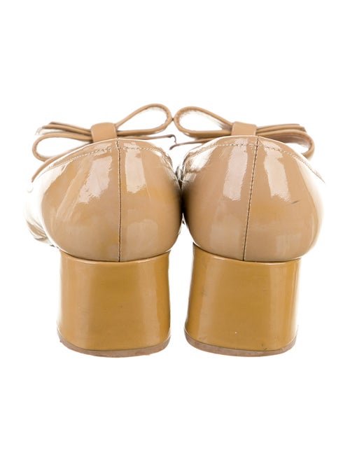 Prada Patent Leather Bow Accents Pumps