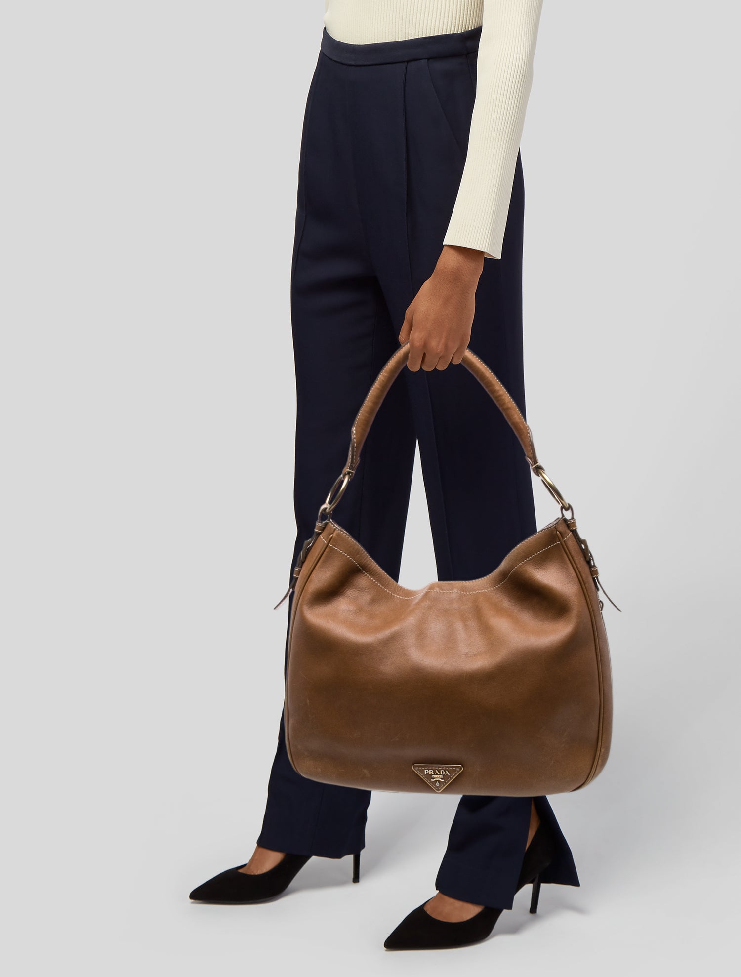 Prada Vitello Daino Leather Shoulder Bag