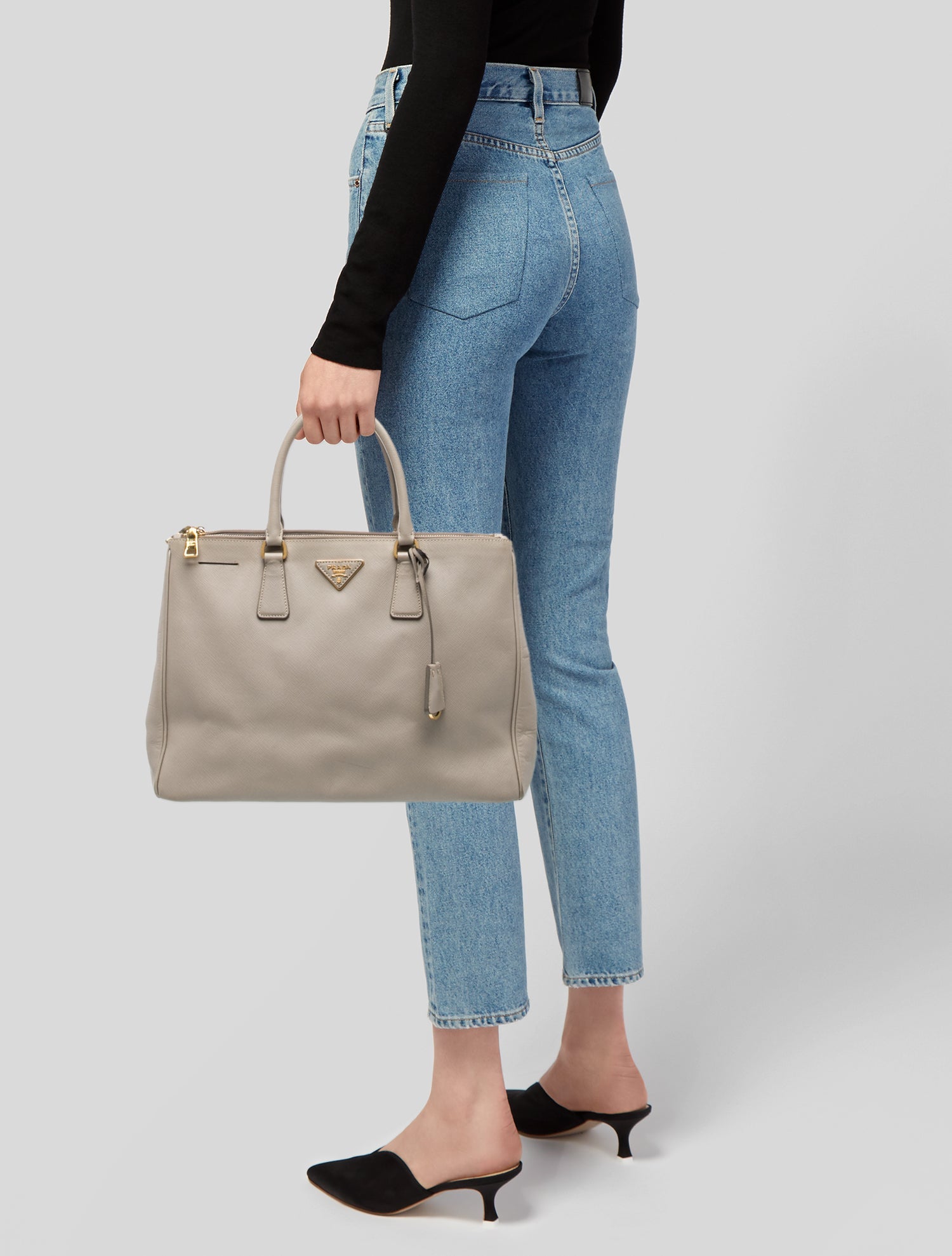 Prada Saffiano Leather Galleria Double Zip Large