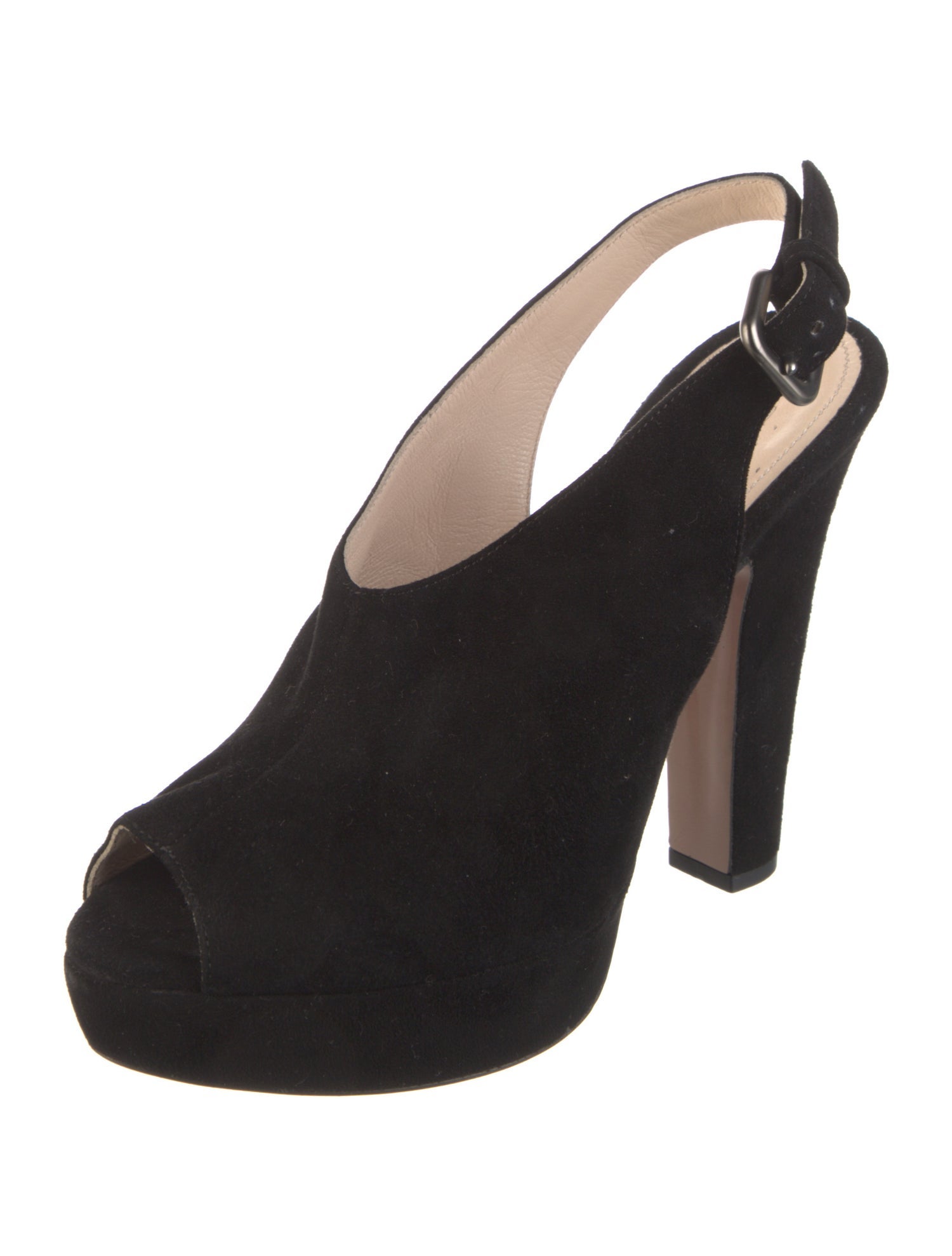 Prada Suede Slingback Pumps