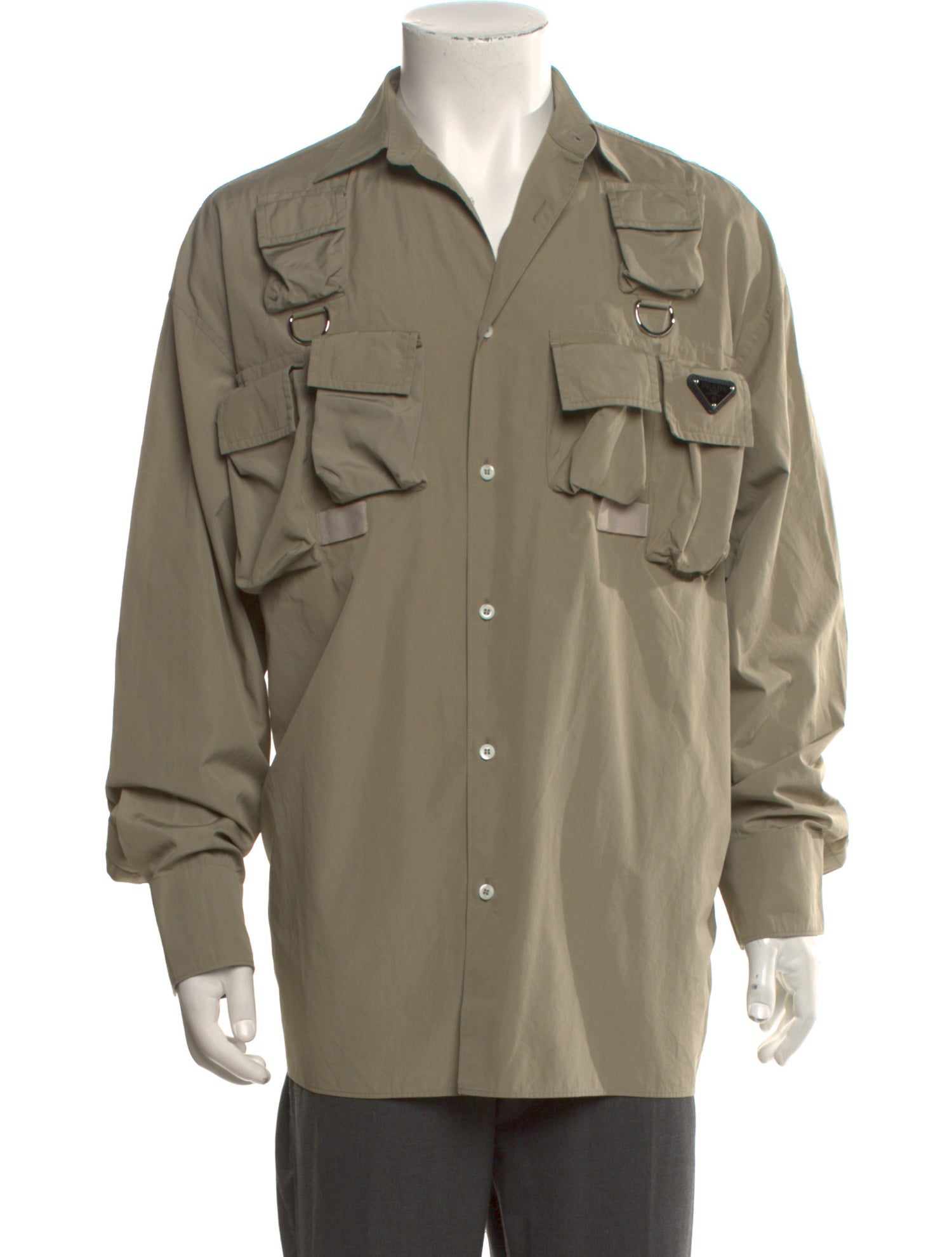 Prada 2024 Enameled Metal Triangle Shirt