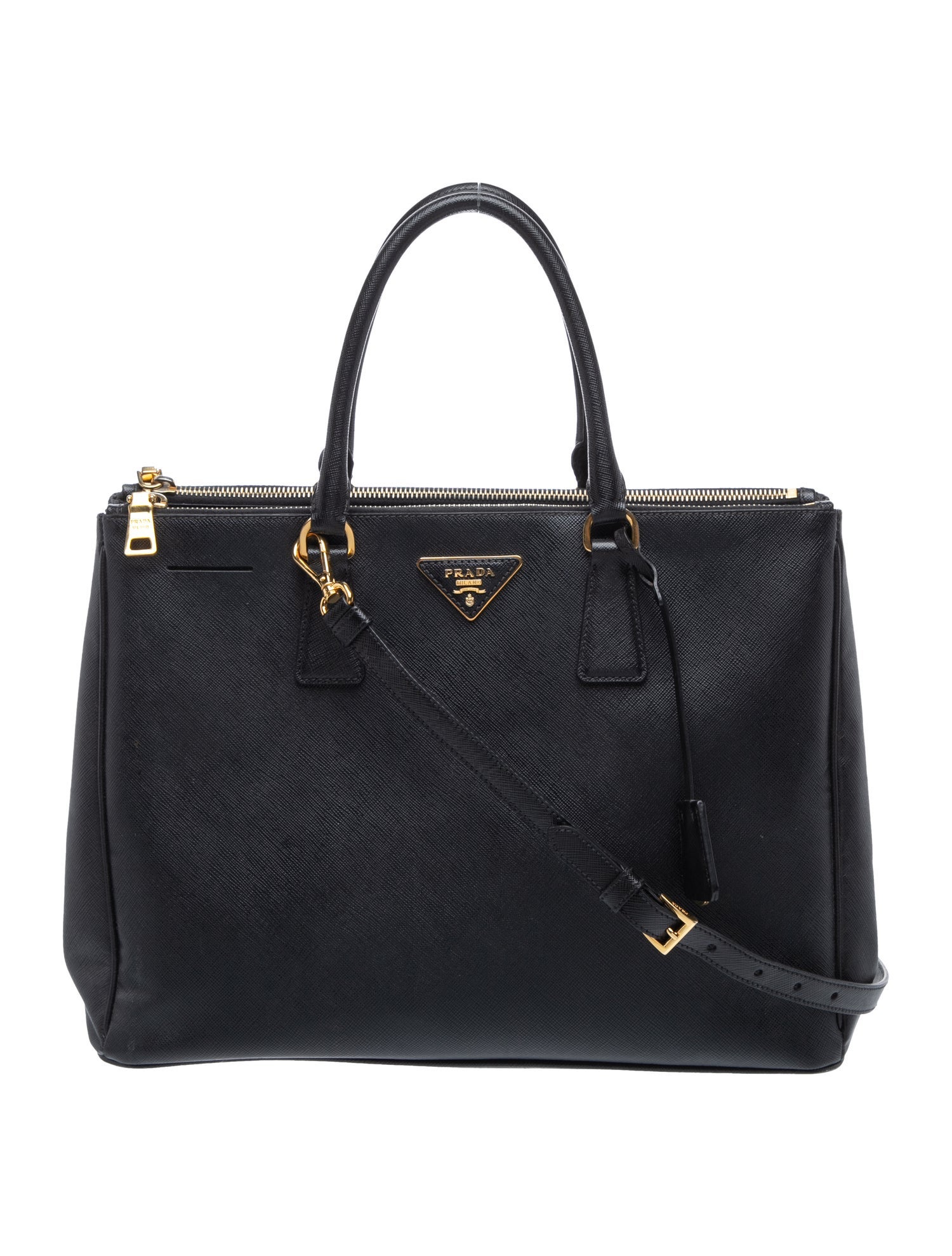 Prada Saffiano Leather Galleria Double Zip Large