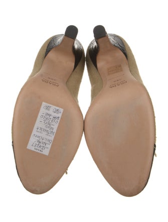 Prada Colorblock Pattern Whipstitch Trim Pumps