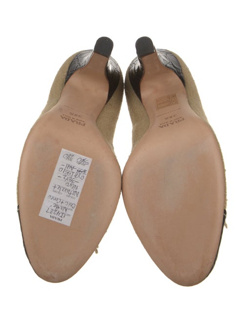 Prada Colorblock Pattern Whipstitch Trim Pumps