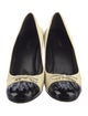 Prada Patent Leather Colorblock Pattern Pumps