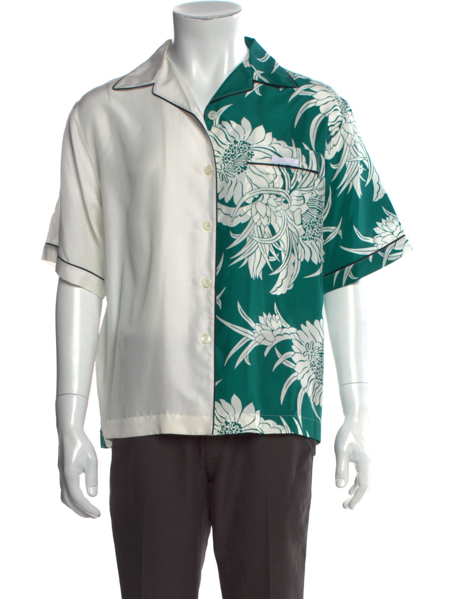 Prada 2021 Enameled Metal Triangle Shirt