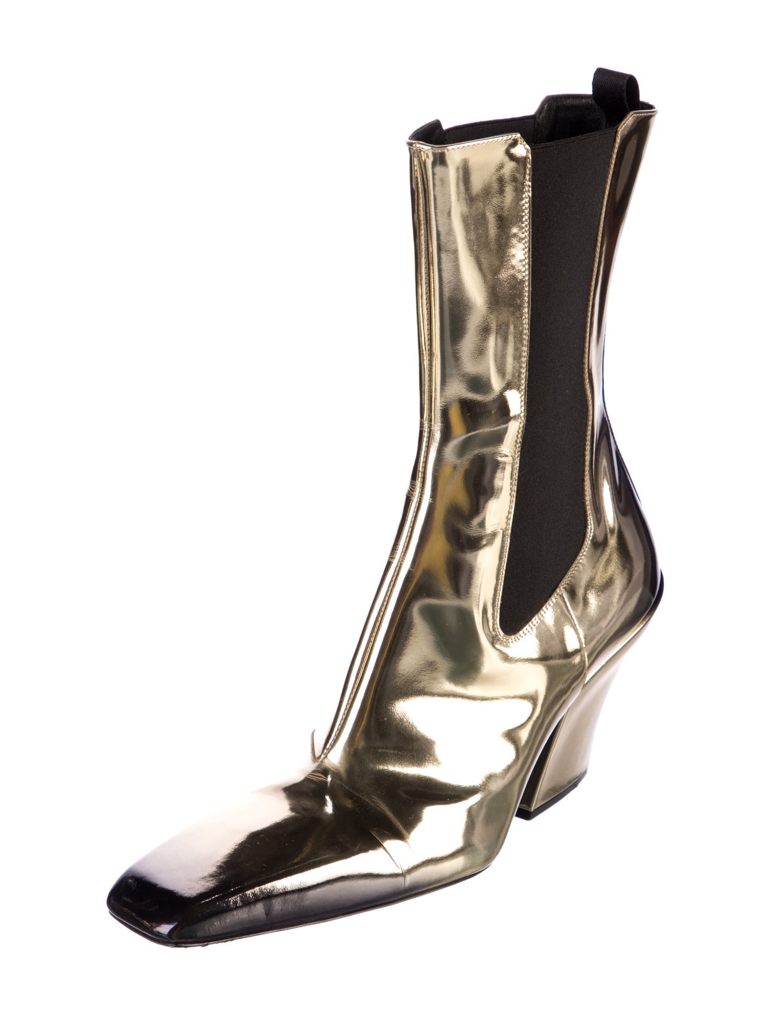 Prada Patent Leather Chelsea Boots
